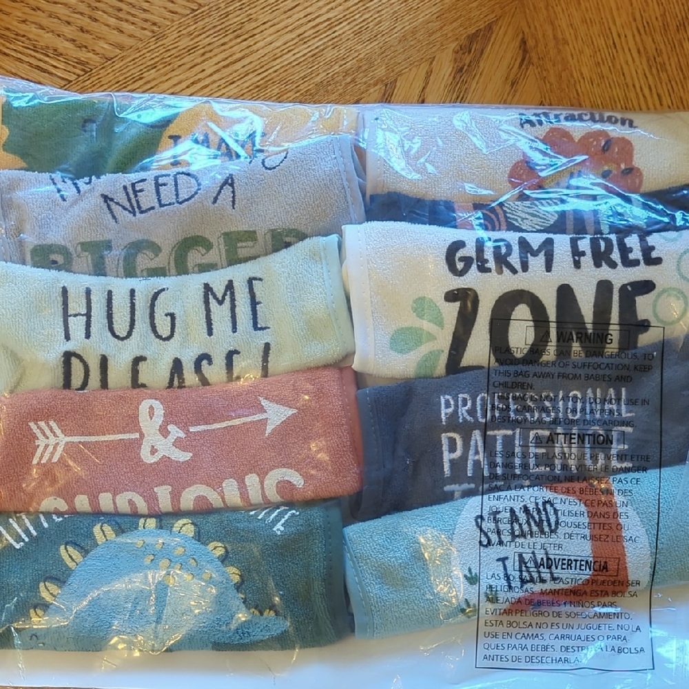 Colorful Graphic Baby Bib Set